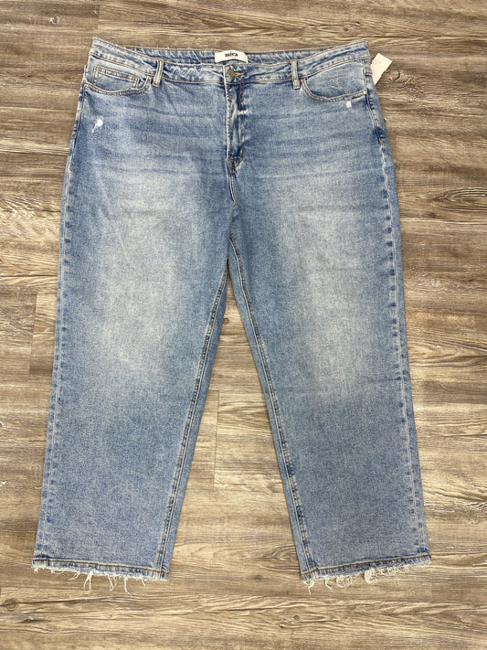 Blue Denim Jeans Straight Mica, Size 22