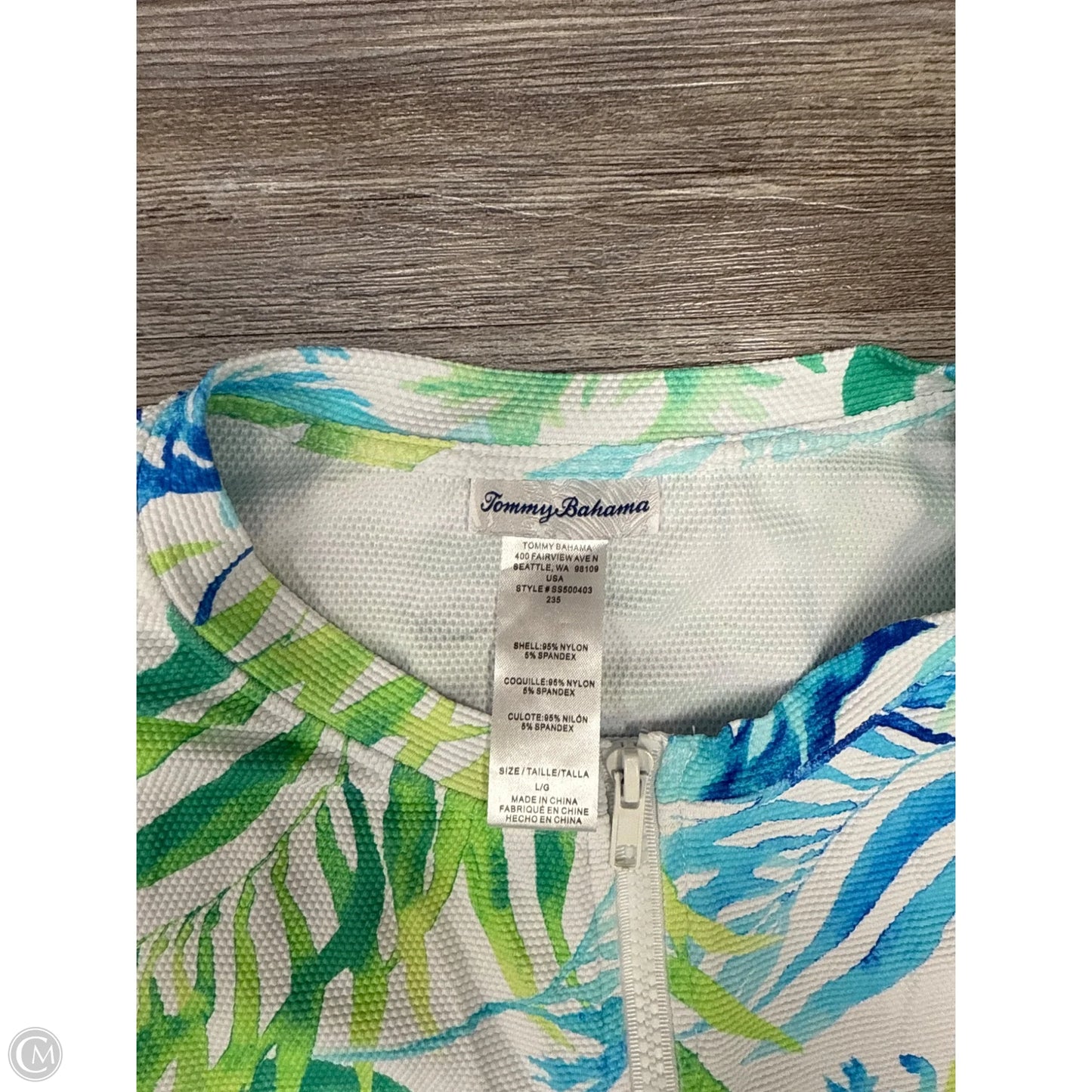 Jacket Other By Tommy Bahama In Blue & Green, Size: L