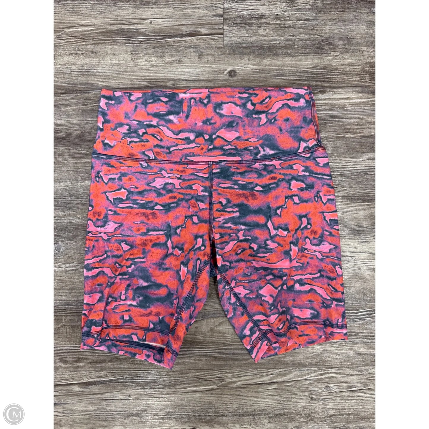 Athletic Shorts By Lululemon In Pink & Red, Size: 10