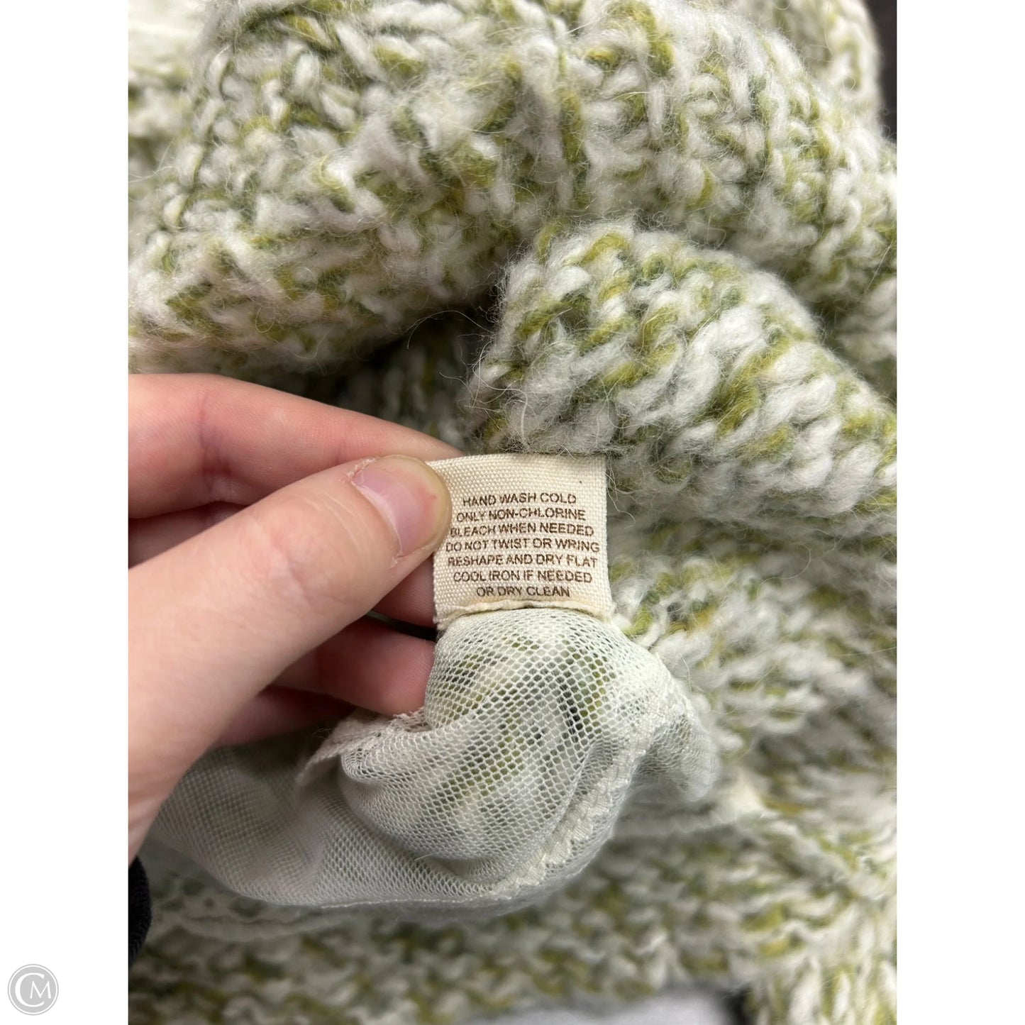 Sweater Cardigan By Free People In Green & White, Size: S