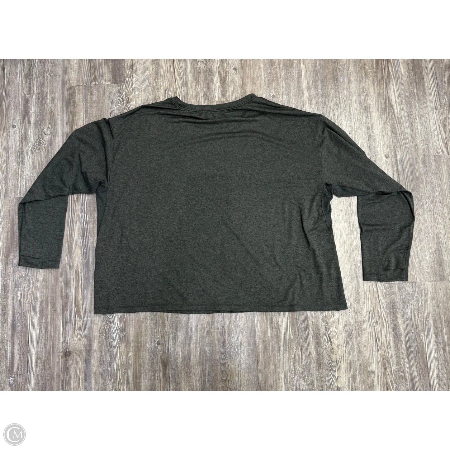 Athletic Top Long Sleeve Collar By Athleta In Grey, Size: 2x