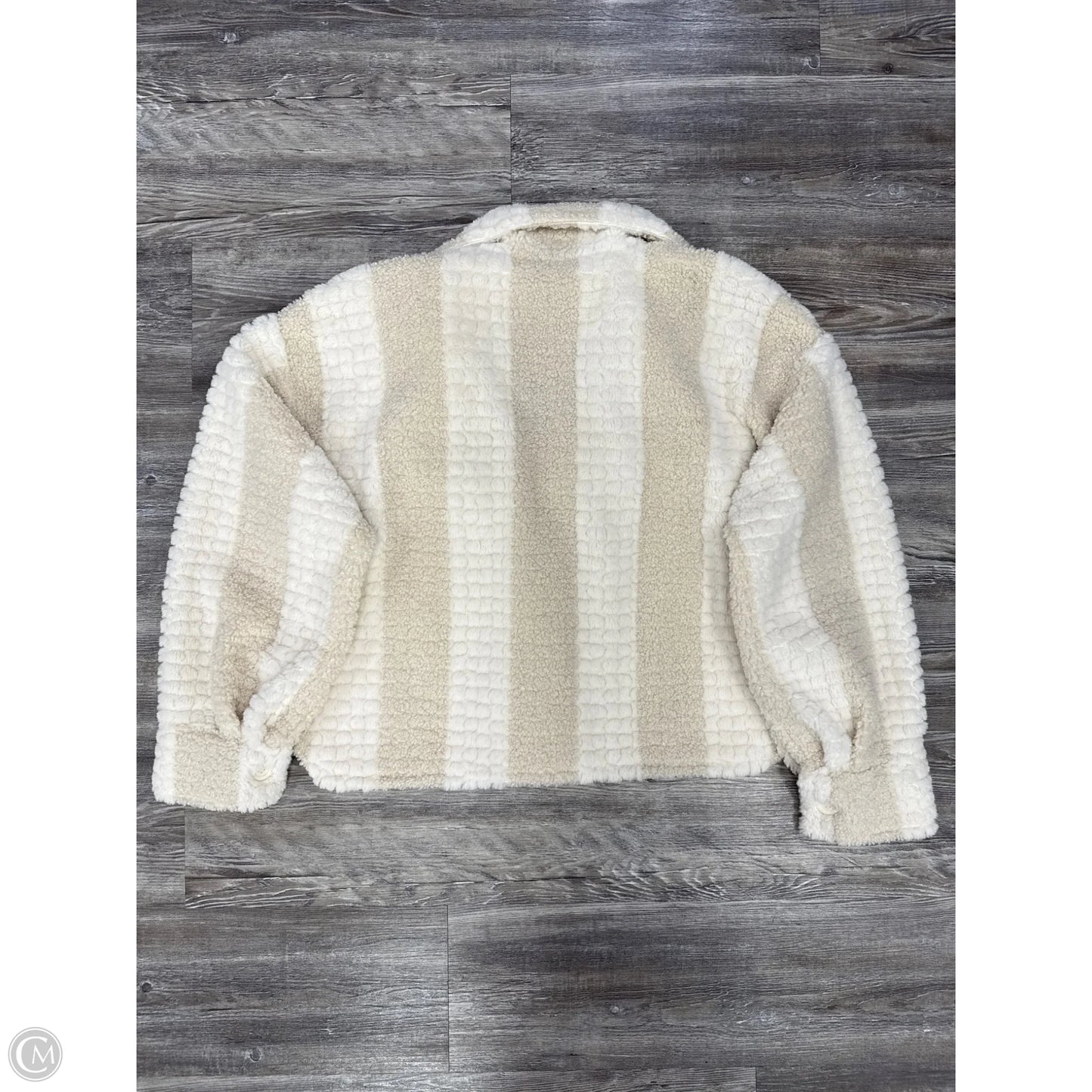 Coat Faux Fur & Sherpa By Blu Pepper In Beige, Size: S