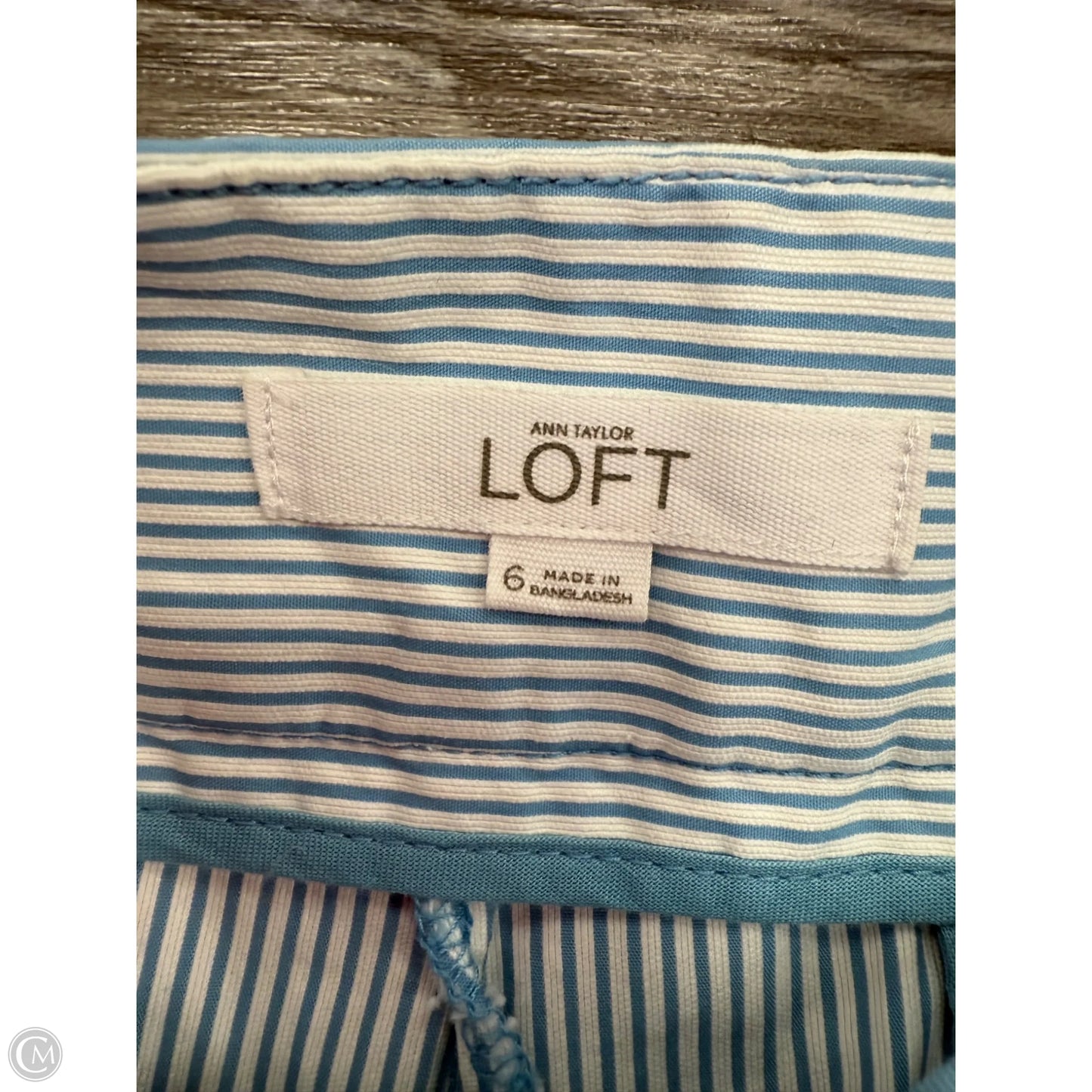Shorts By Loft In Blue & White, Size: 6