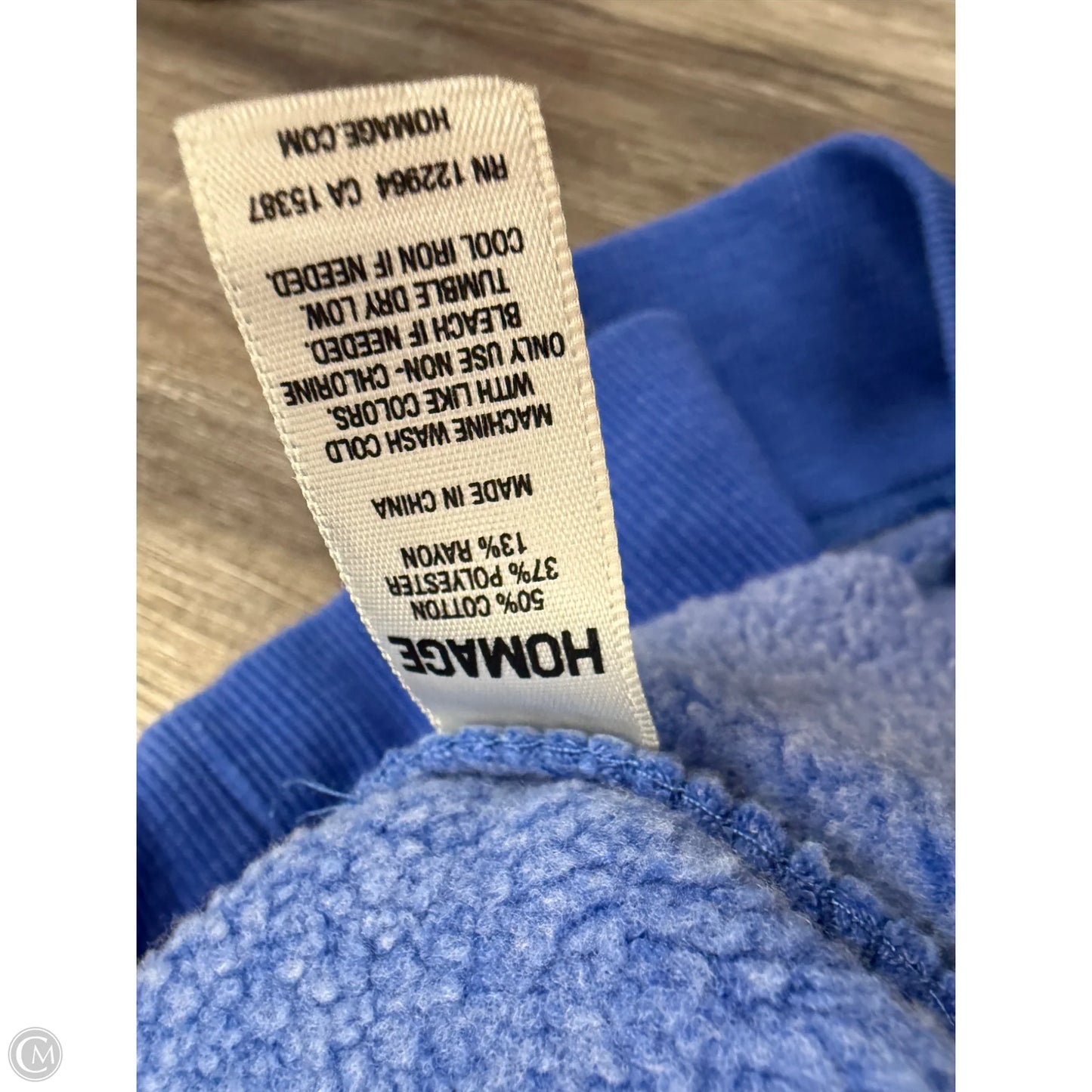 Athletic Sweatshirt Hoodie By Homage In Blue, Size: Xl