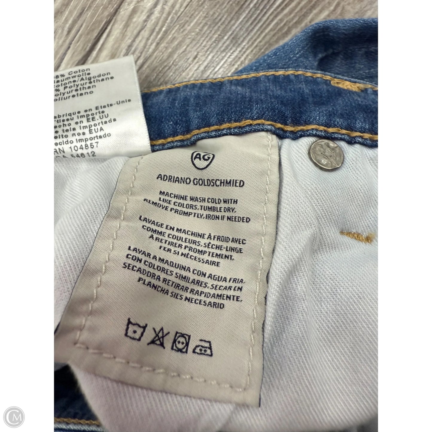 Jeans Designer By Adriano Goldschmied In Blue Denim, Size: 6