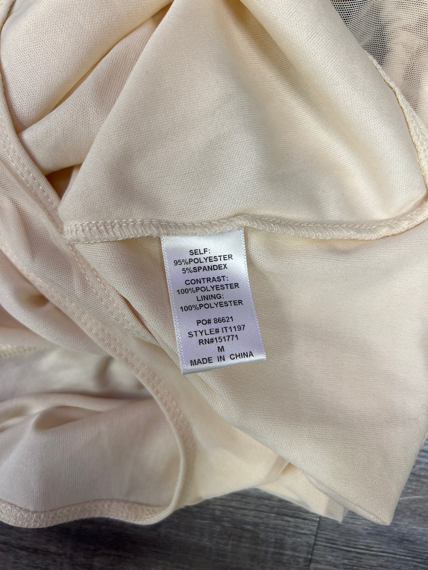 Bodysuit By Lelis In Cream, Size: M