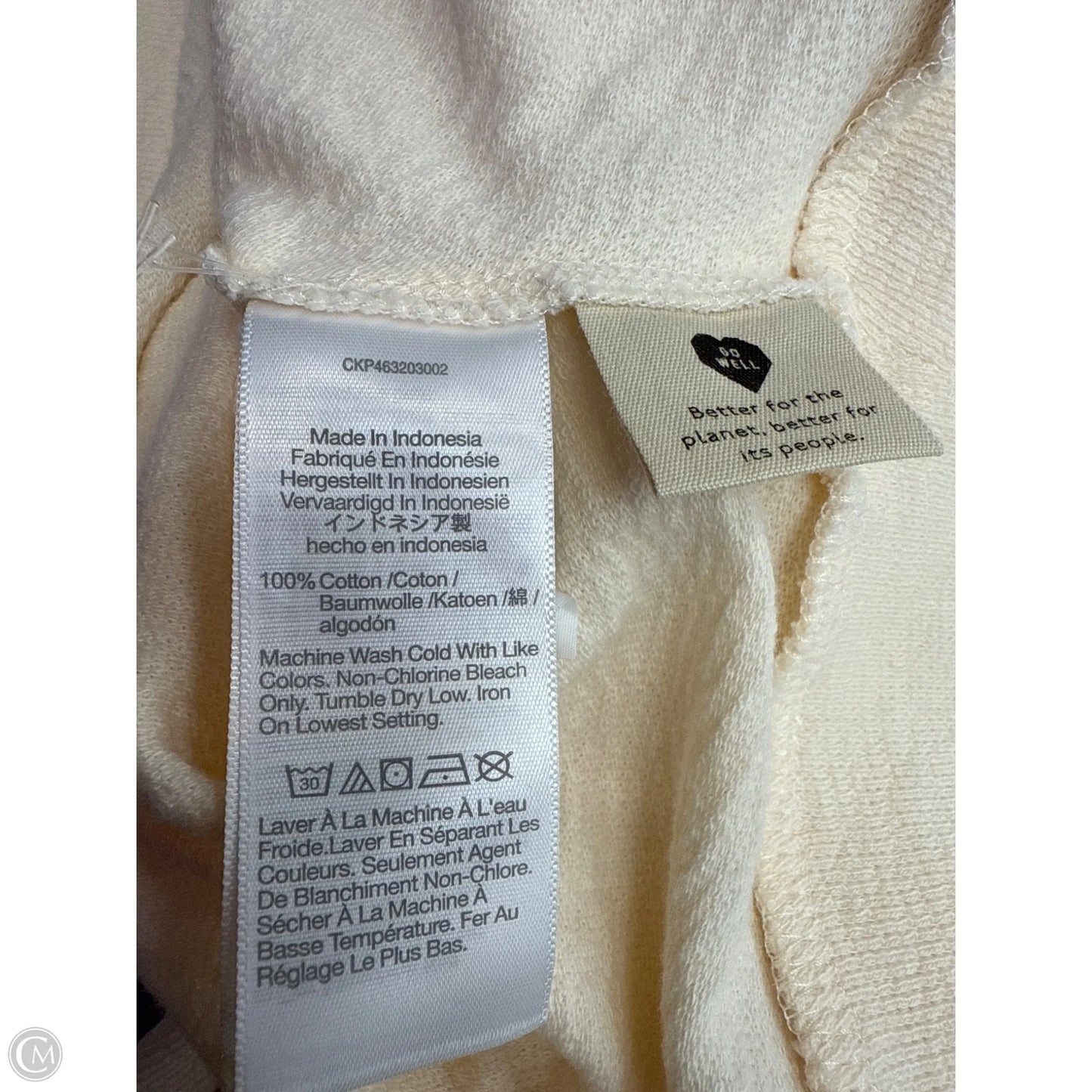 Top Long Sleeve By Madewell In Cream, Size: 1x