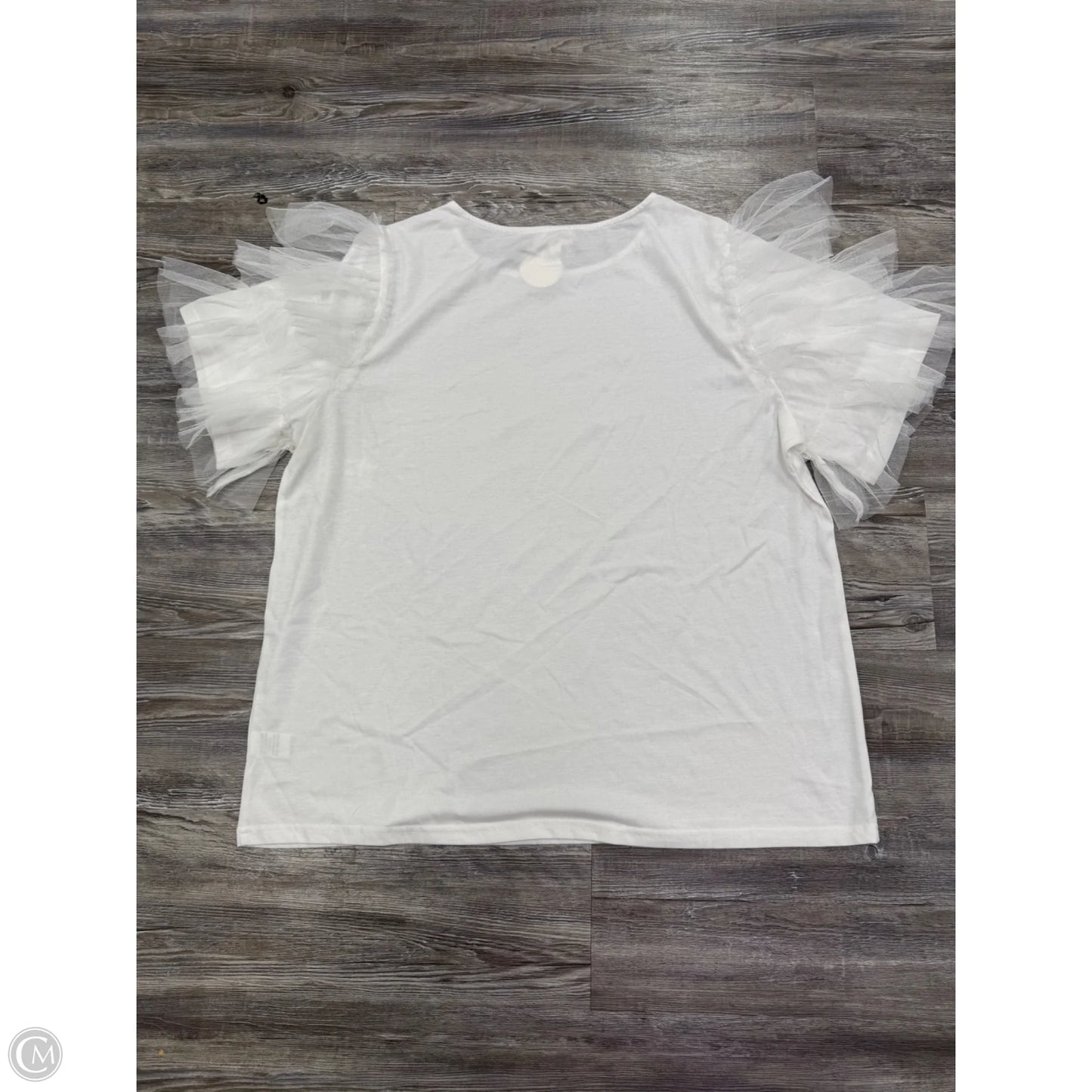 Top Short Sleeve By Oddi In White, Size: 3x