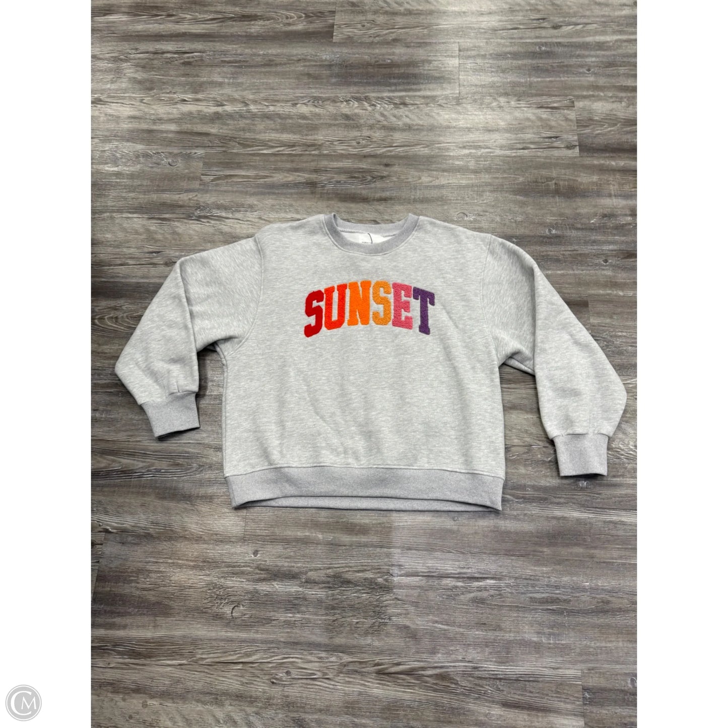 Sweatshirt Crewneck By Pandemonium In Grey, Size: M