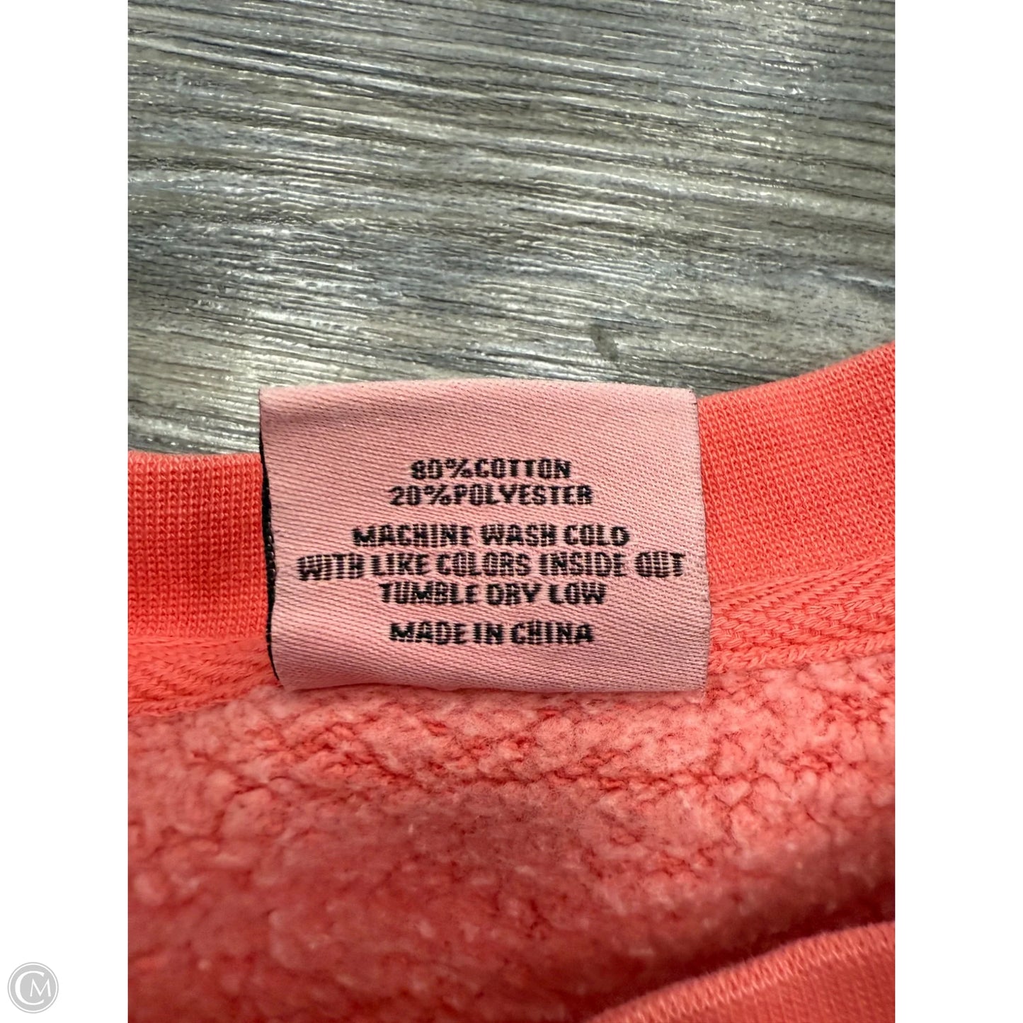 Sweatshirt Crewneck By Living Fully In Coral, Size: L