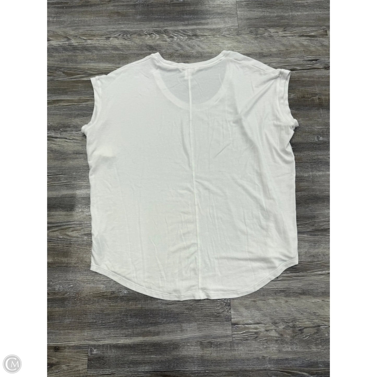 Athletic Top Short Sleeve By Athleta In White, Size: L