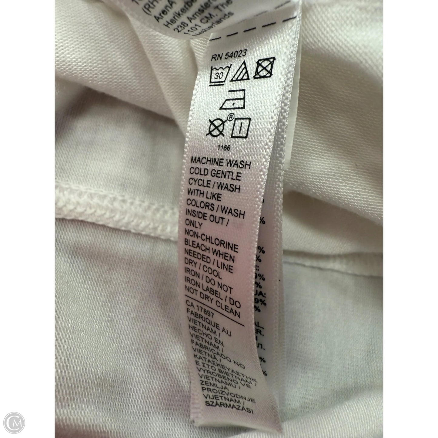Athletic Top Short Sleeve By Athleta In White, Size: L