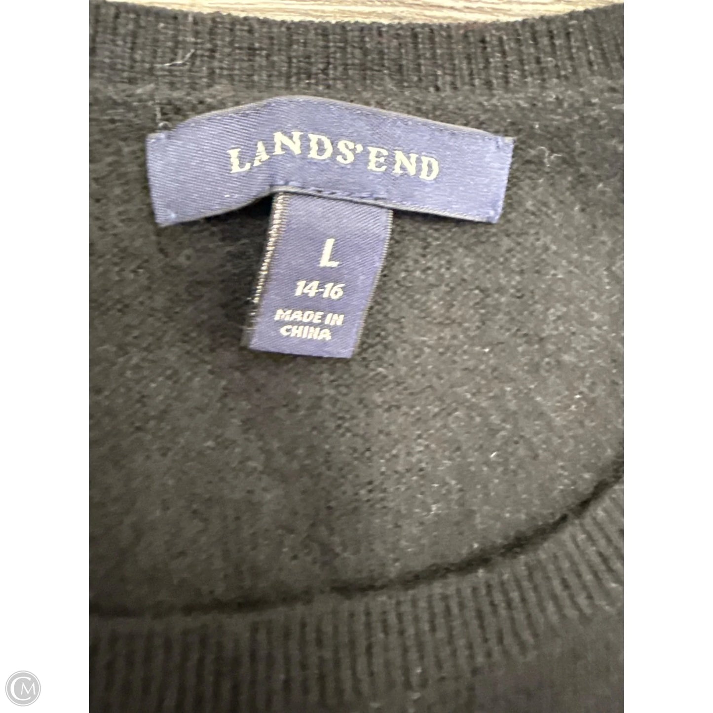 Sweater Cashmere By Lands End In Black, Size: L