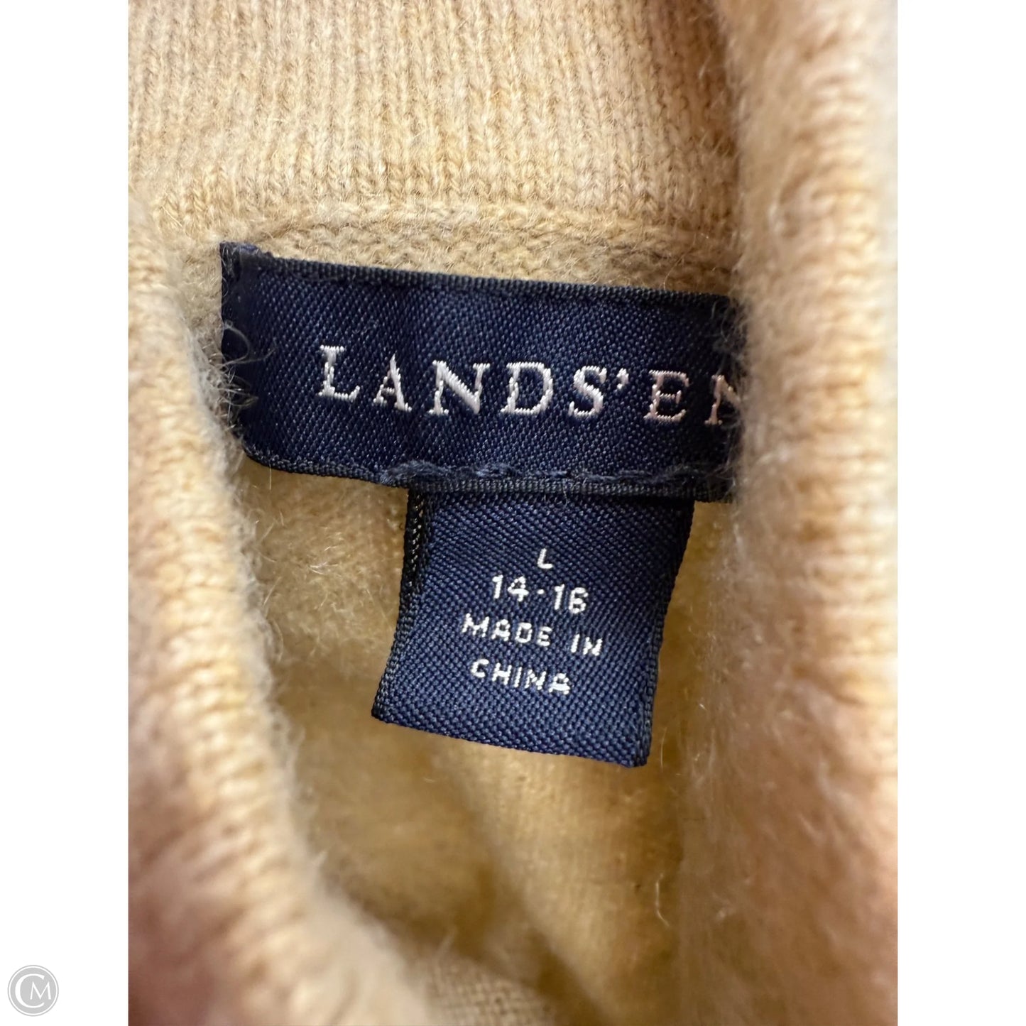 Sweater Cashmere By Lands End In Tan, Size: L