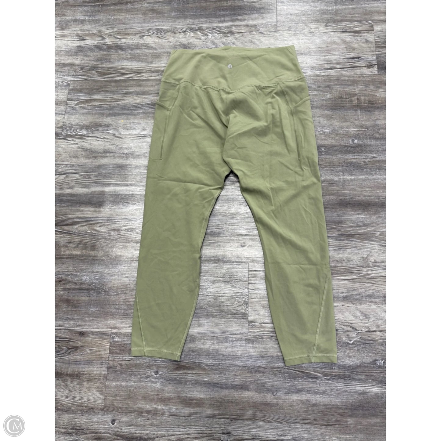Athletic Leggings By Lululemon In Green, Size: 12
