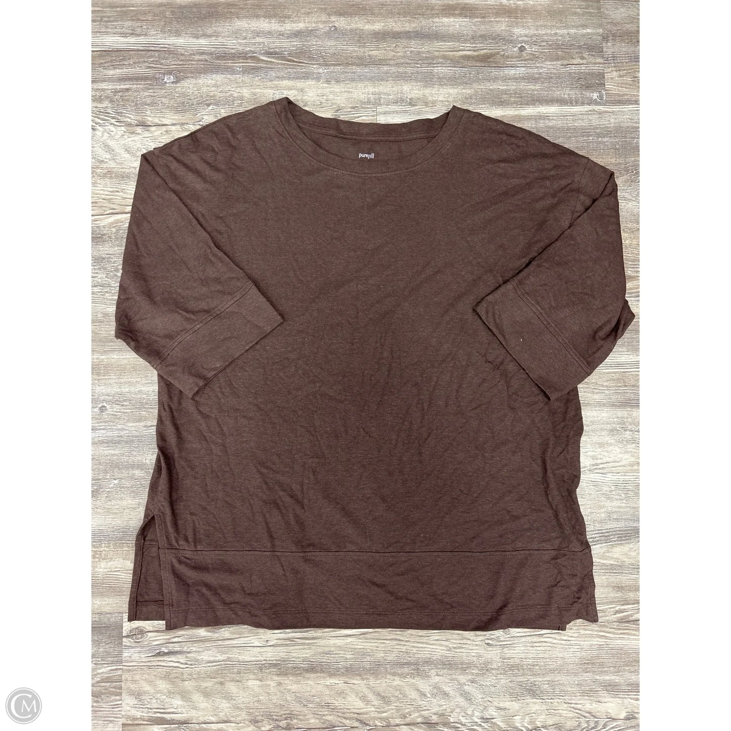 Top Short Sleeve Basic By Pure Jill In Brown, Size: M