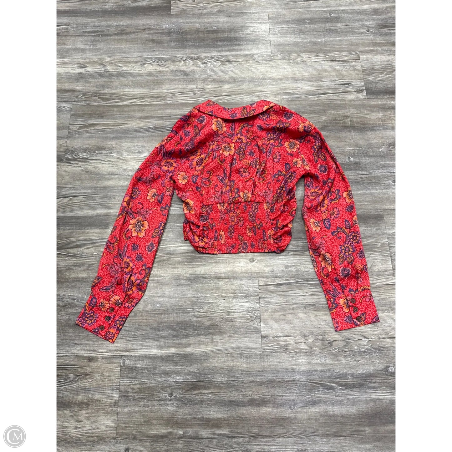 Top Long Sleeve By Free People In Floral Print, Size: Xs