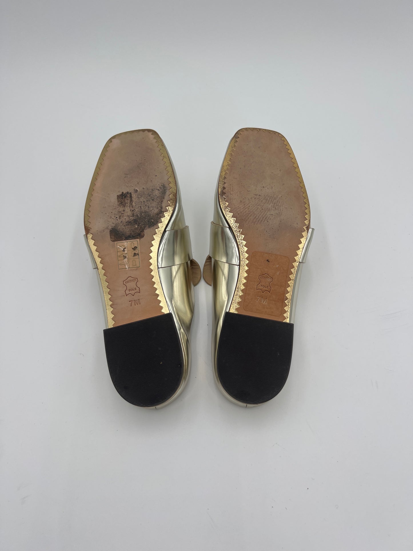 Shoes Designer By Tory Burch In Gold, Size: 7