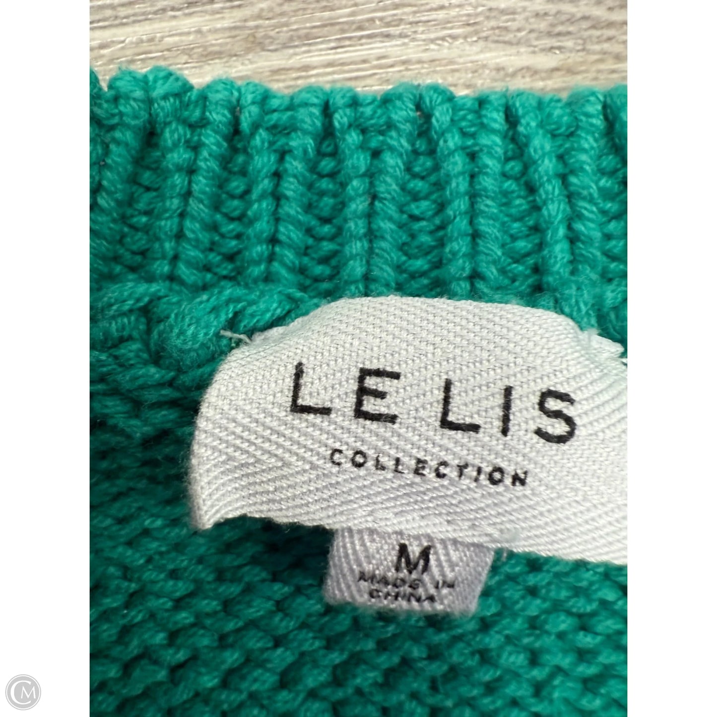 Sweater By Le Lis In Green & Pink, Size: M