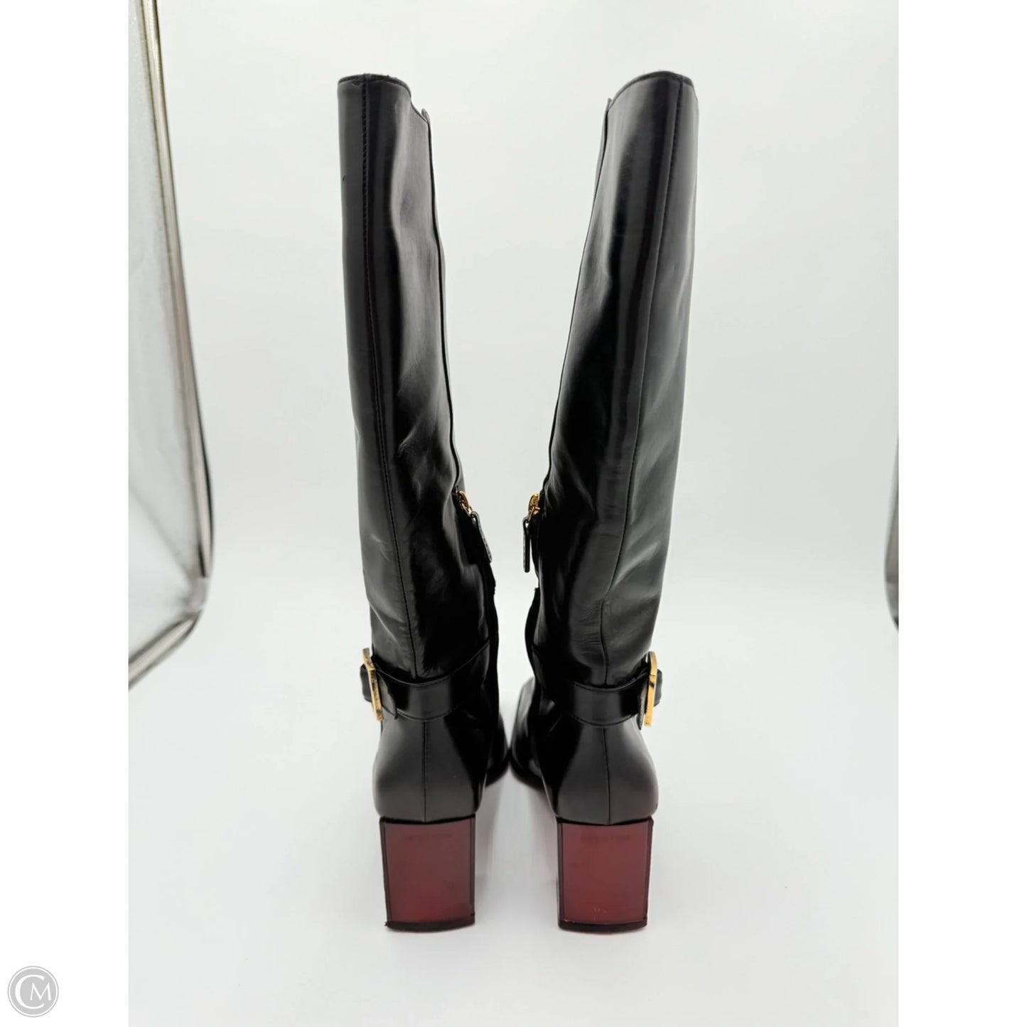 Boots Designer By Sergio Rossi In Black, Size: 9