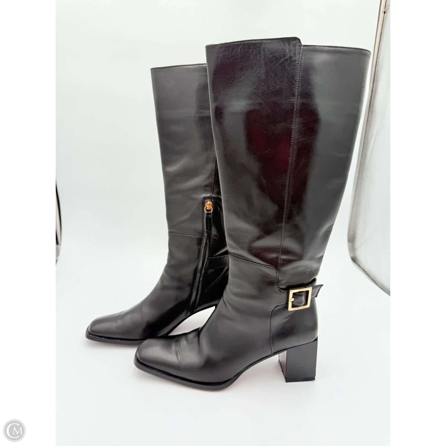 Boots Designer By Sergio Rossi In Black, Size: 9