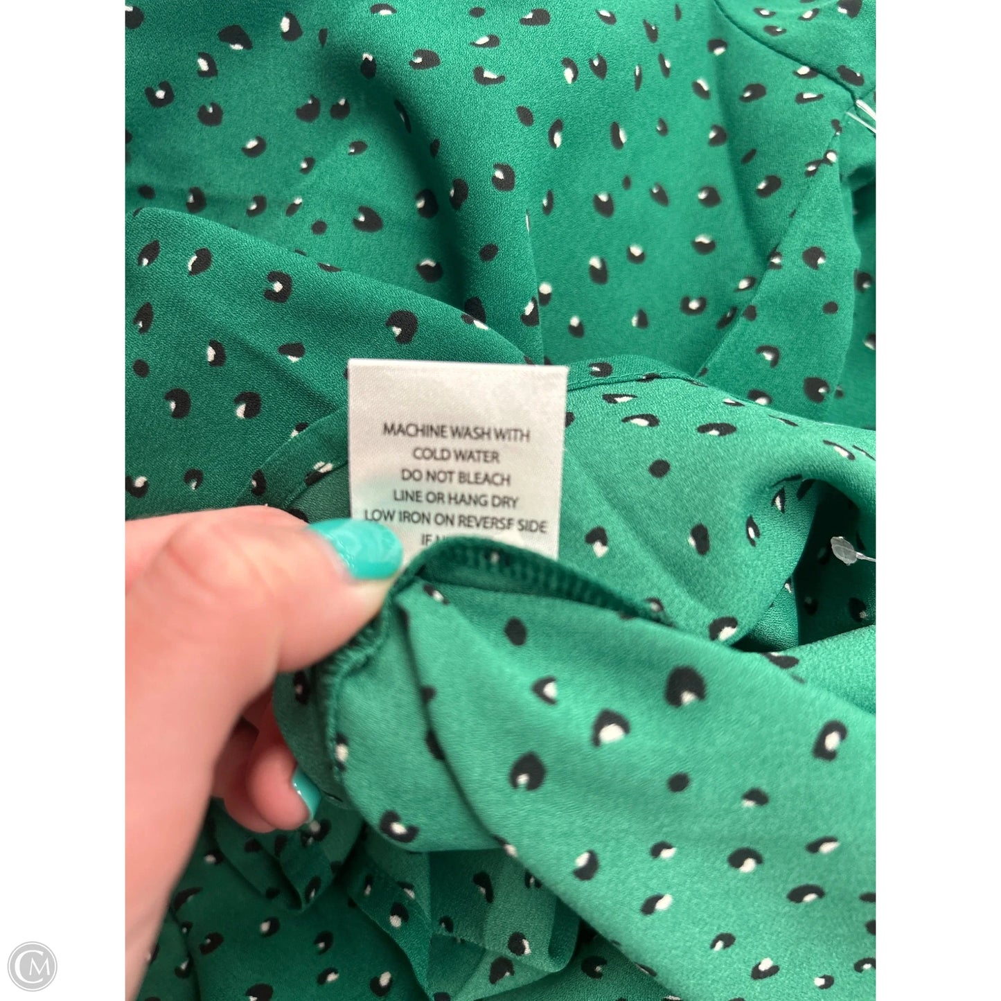 Top Long Sleeve By Olivia Grey In Green, Size: 1x