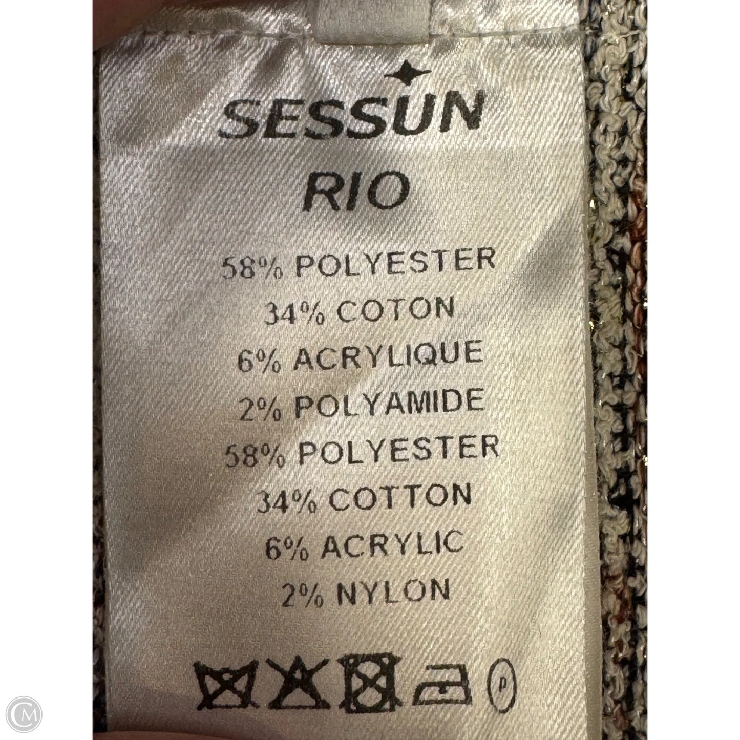 Top 3/4 Sleeve By Sessun In Beige, Size: S
