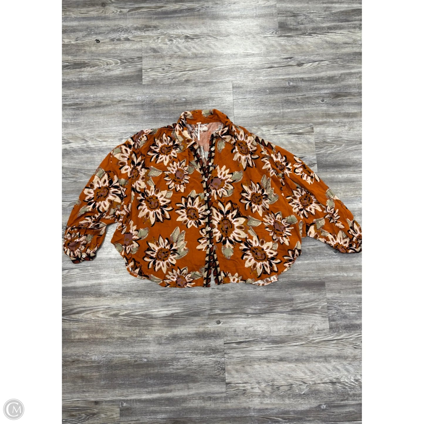 Top Long Sleeve By Free People In Orange, Size: Xs