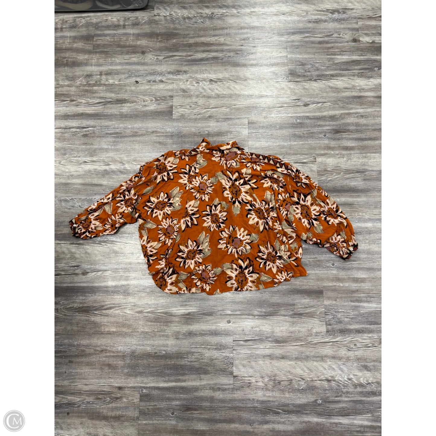 Top Long Sleeve By Free People In Orange, Size: Xs
