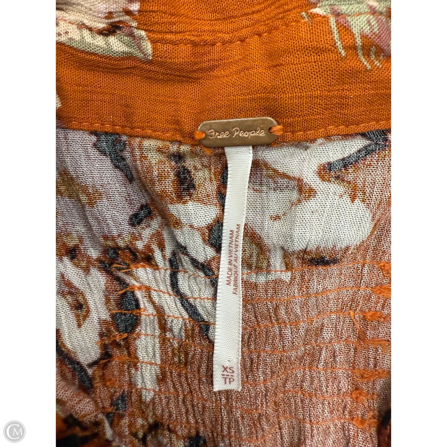 Top Long Sleeve By Free People In Orange, Size: Xs