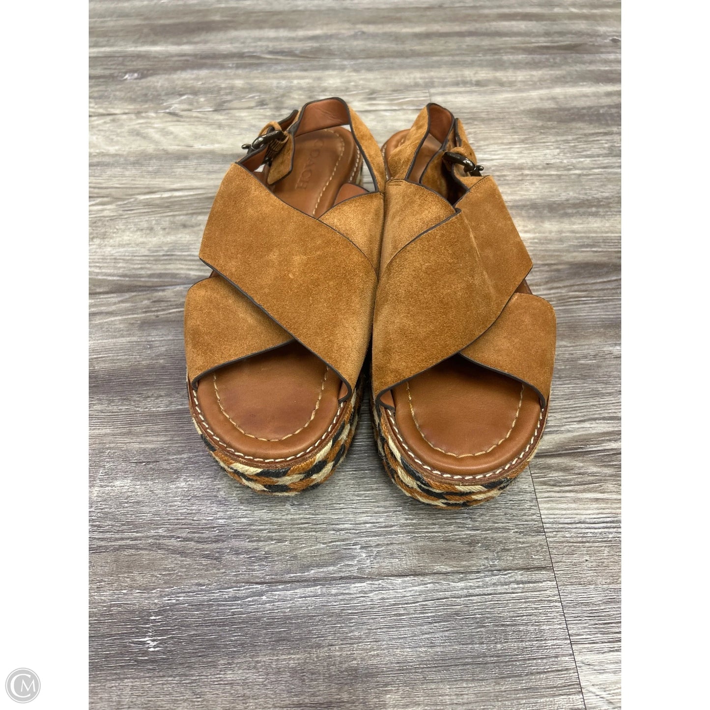 Sandals Designer By Coach In Brown, Size: 10