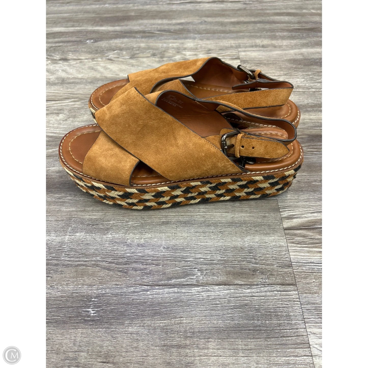 Sandals Designer By Coach In Brown, Size: 10
