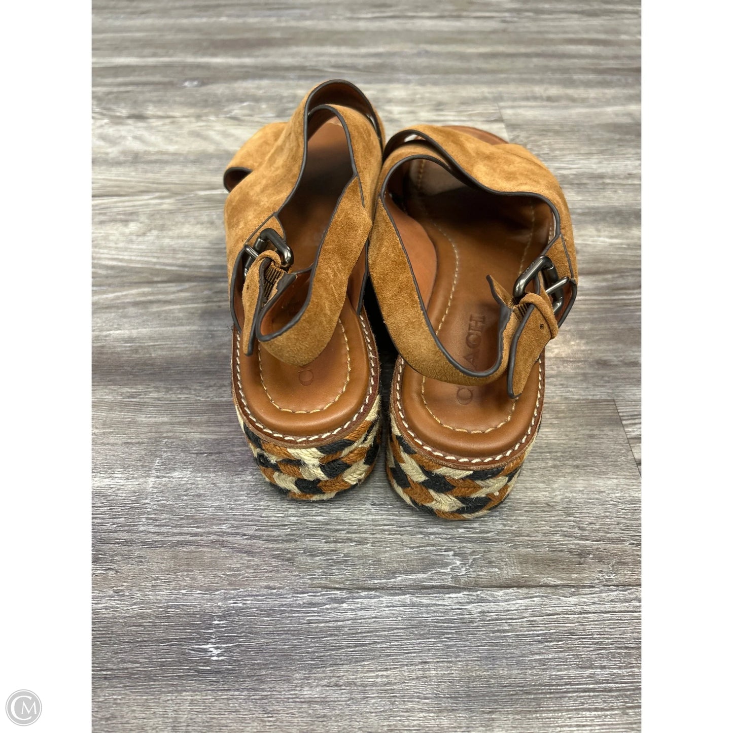 Sandals Designer By Coach In Brown, Size: 10