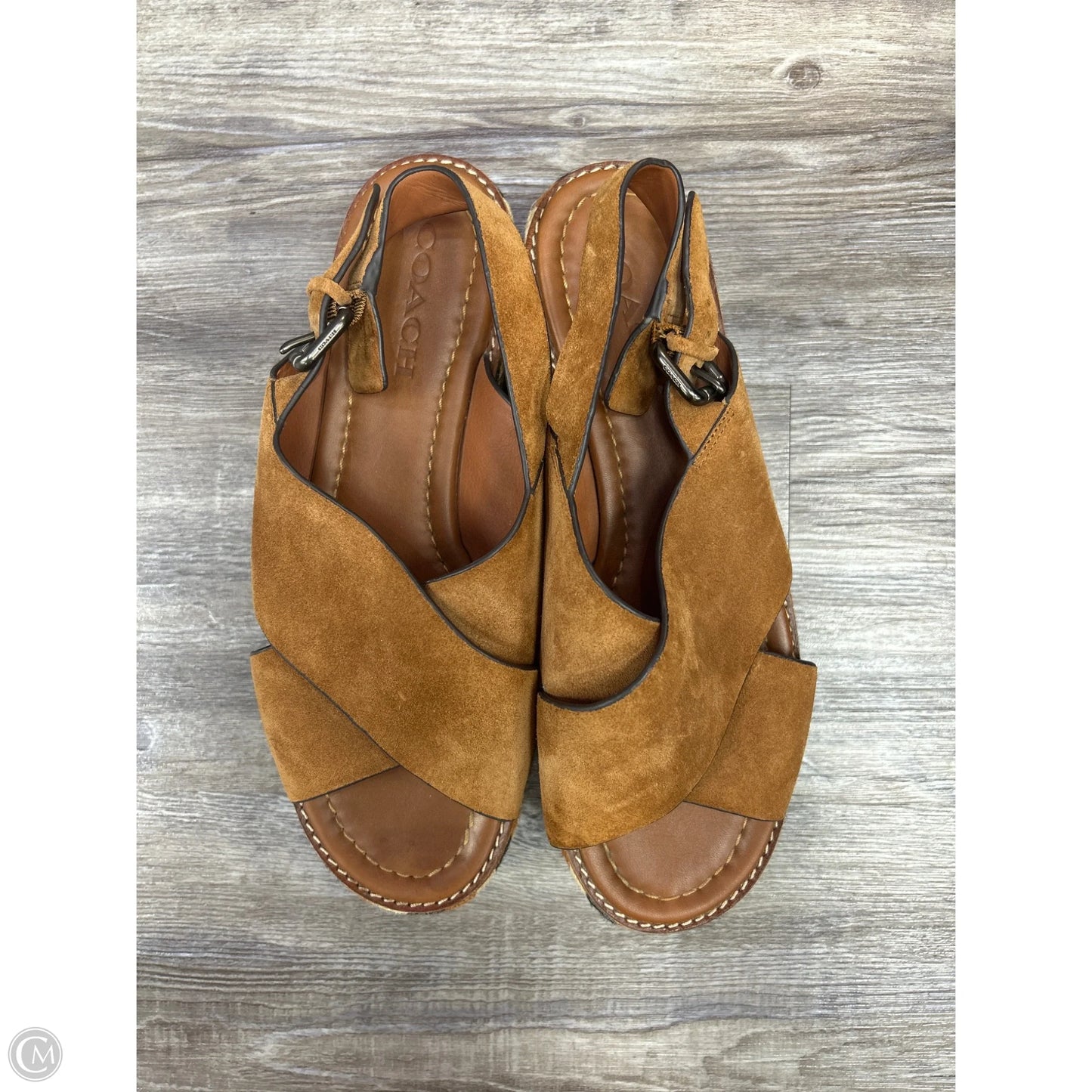 Sandals Designer By Coach In Brown, Size: 10