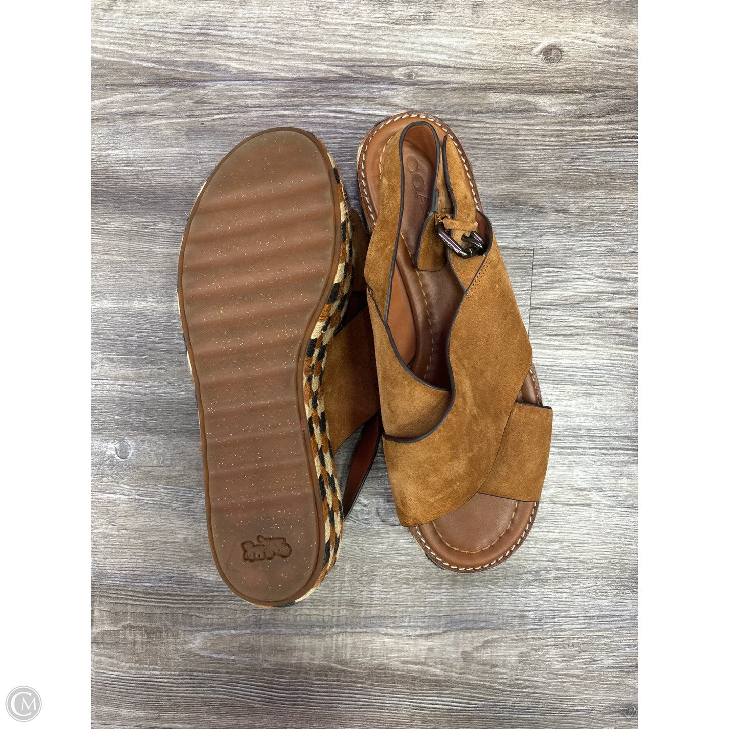 Sandals Designer By Coach In Brown, Size: 10