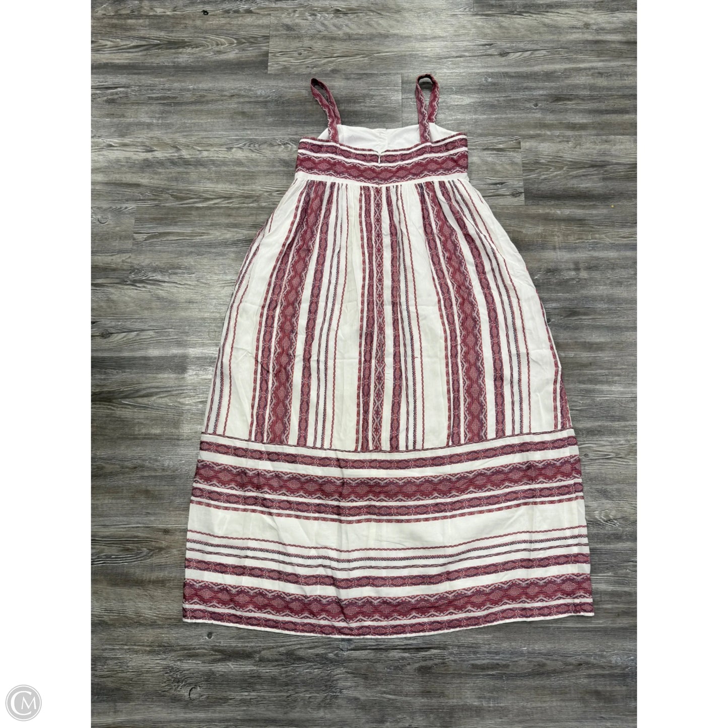 Dress Casual Midi By Maggy London In Blue & Red & White, Size: 10