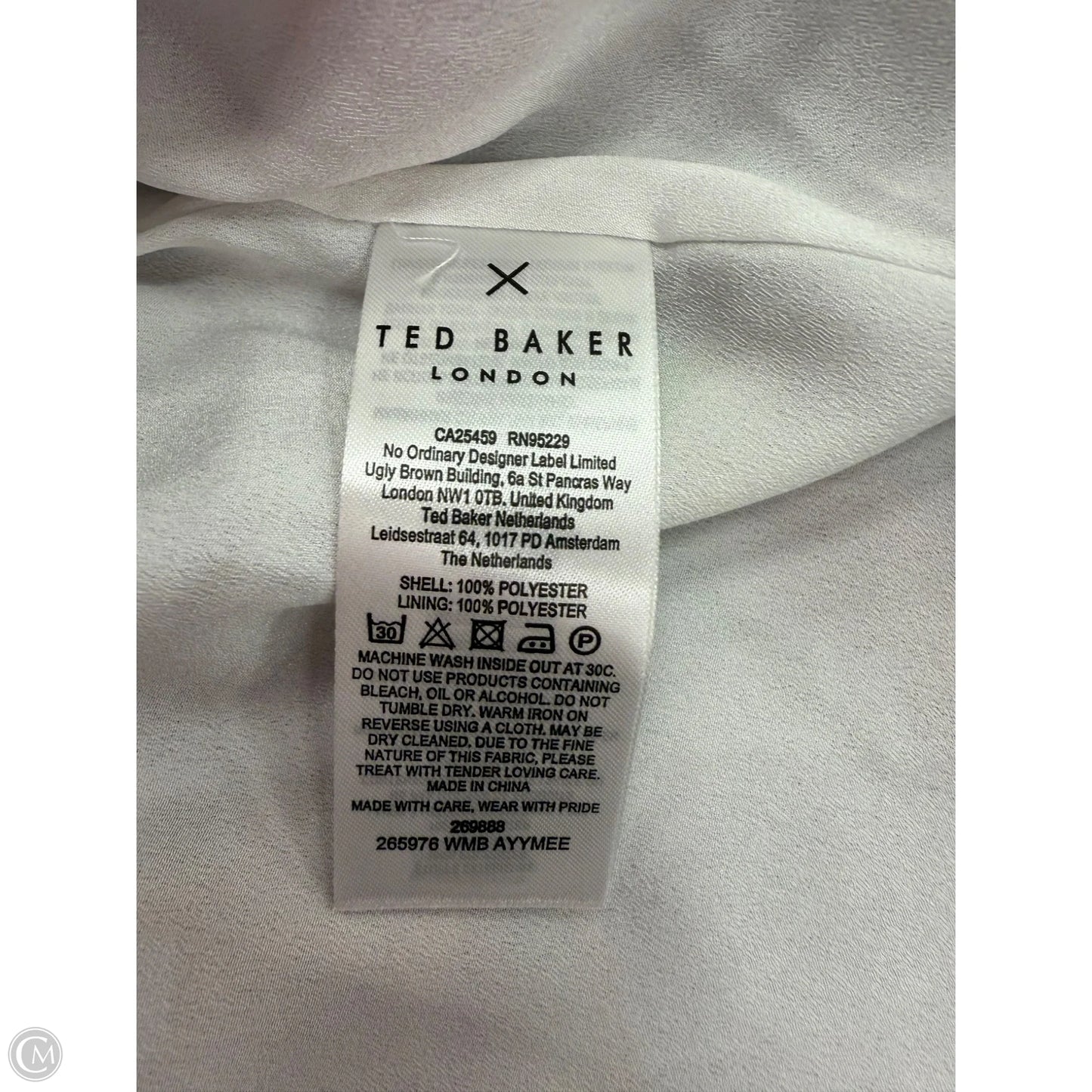 Top Short Sleeve Designer By Ted Baker In Floral Print, Size: 2
