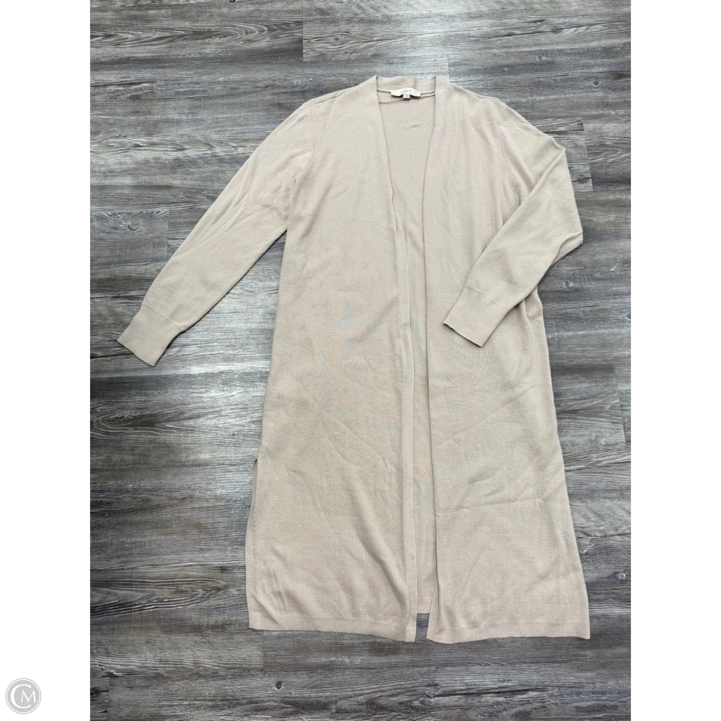 Sweater Cardigan By Loft In Tan, Size: Xl