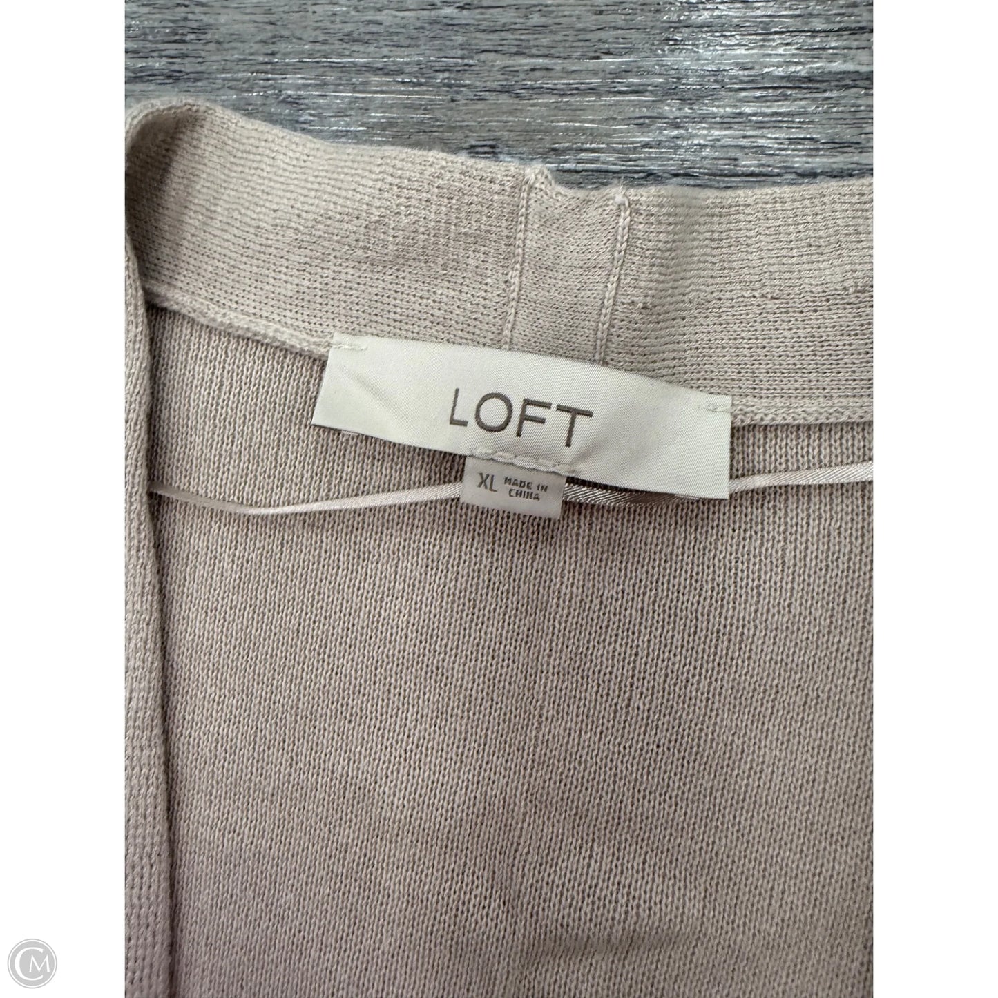 Sweater Cardigan By Loft In Tan, Size: Xl
