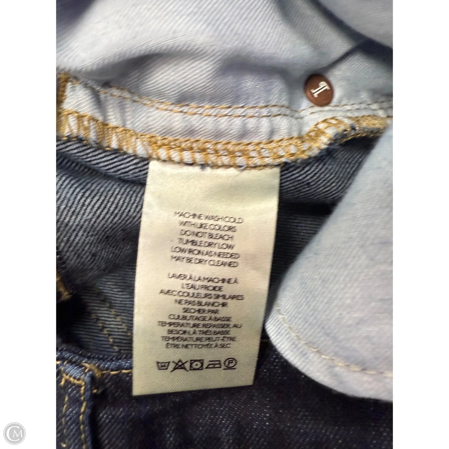 Jeans Straight By Anthropologie In Blue Denim, Size: 24