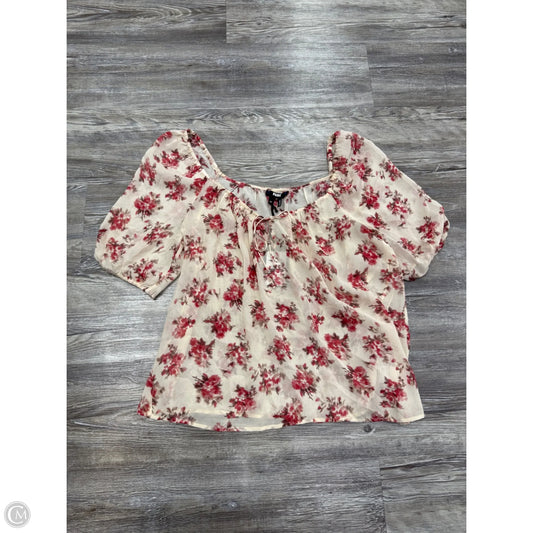 Top Short Sleeve By Paige In Floral Print, Size: M