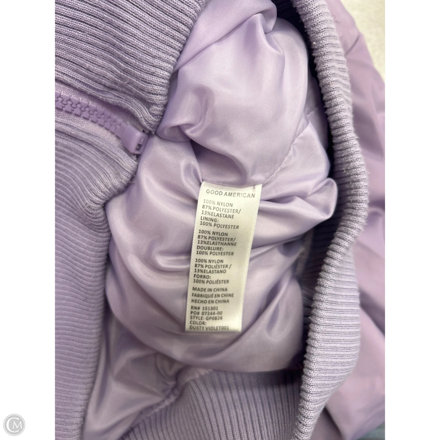 Jacket Designer By Good American In Purple, Size: S