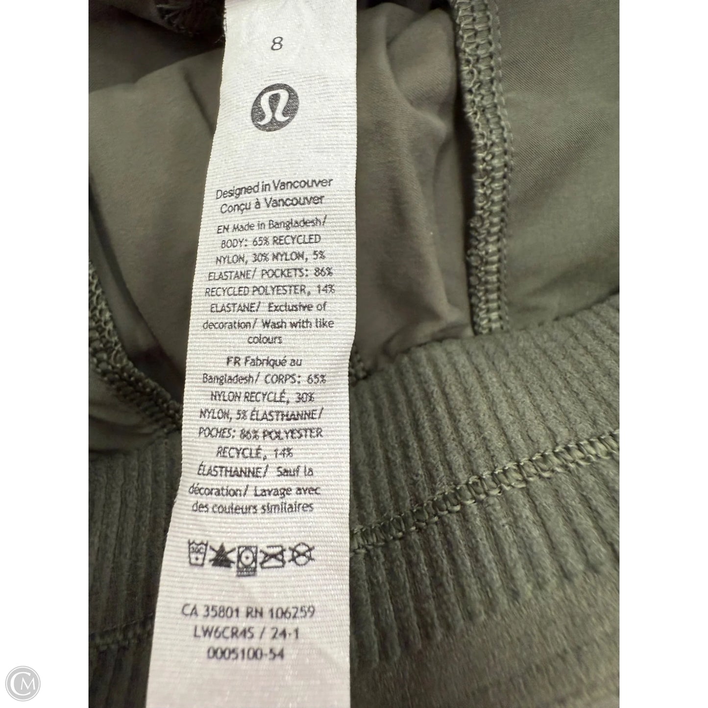 Athletic Pants By Lululemon In Green, Size: 8