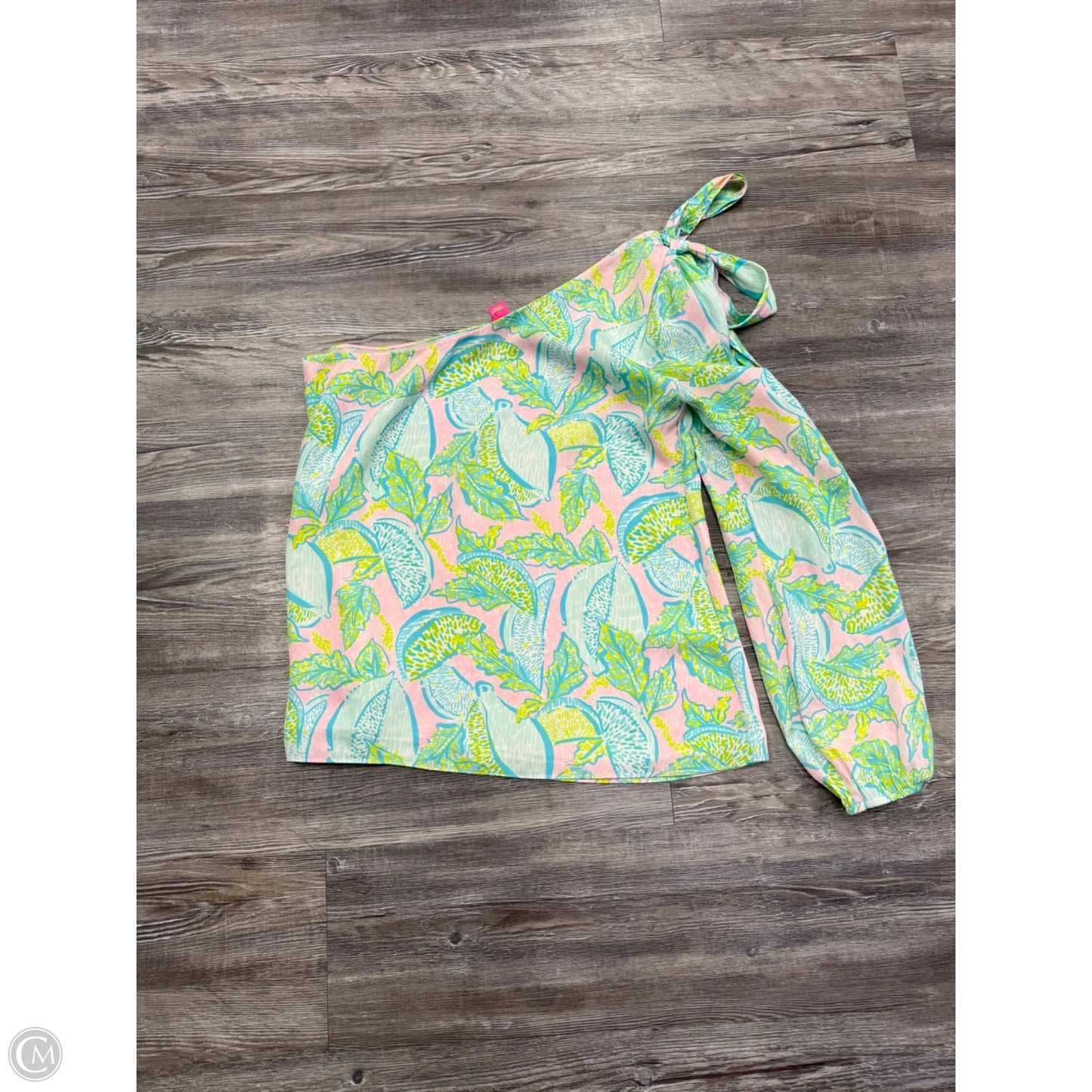 Top Sleeveless Designer By Lilly Pulitzer In Green & Pink, Size: 4