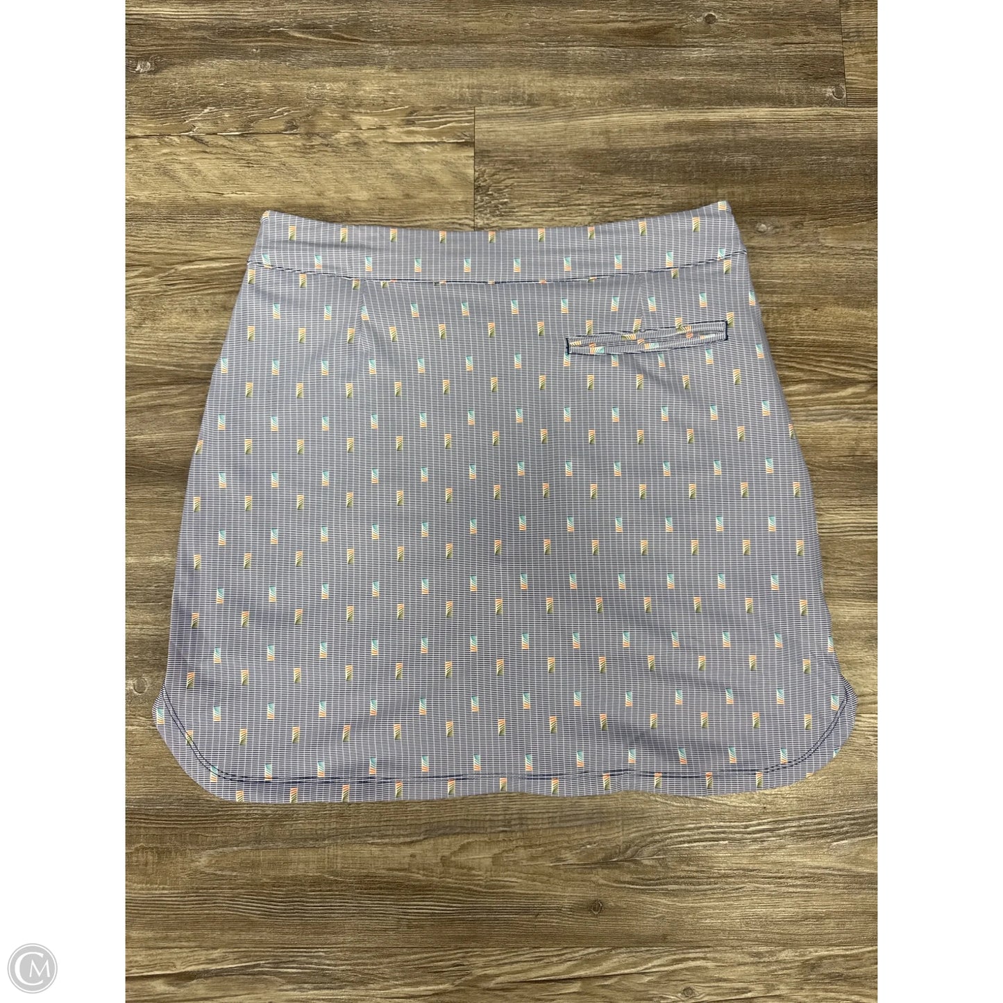 Athletic Skort By Peter Millar In Blue & Orange, Size: L