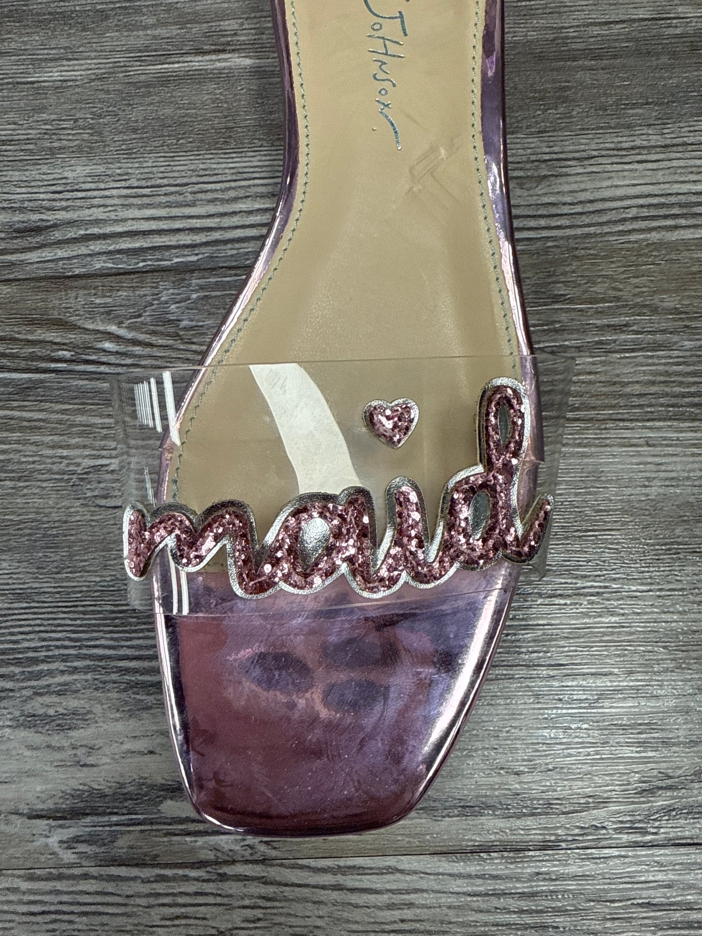 Sandals Heels Block By Betsey Johnson In Pink, Size: 7.5