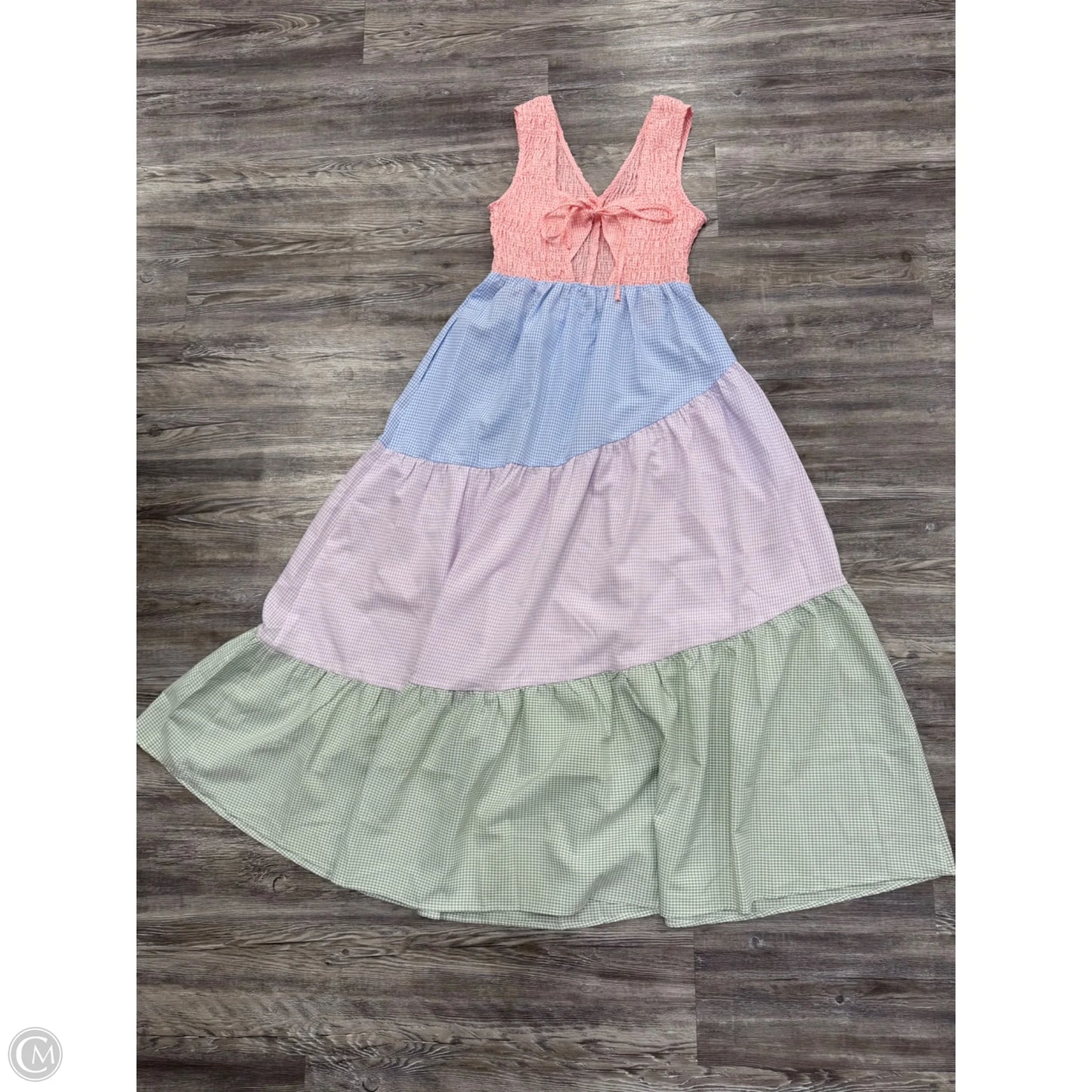 Dress Casual Maxi By Davi & Dani In Blue & Pink, Size: S