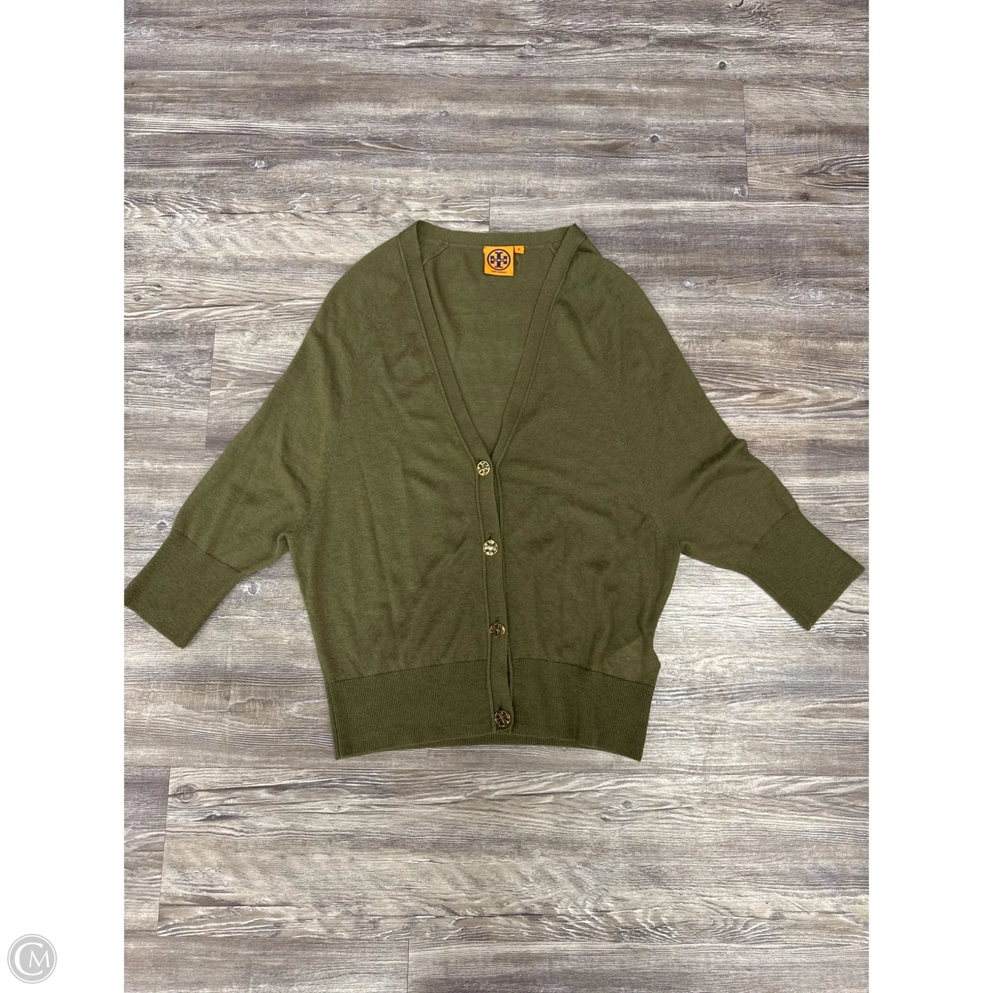 Sweater Cardigan Cashmere By Tory Burch In Green, Size: M