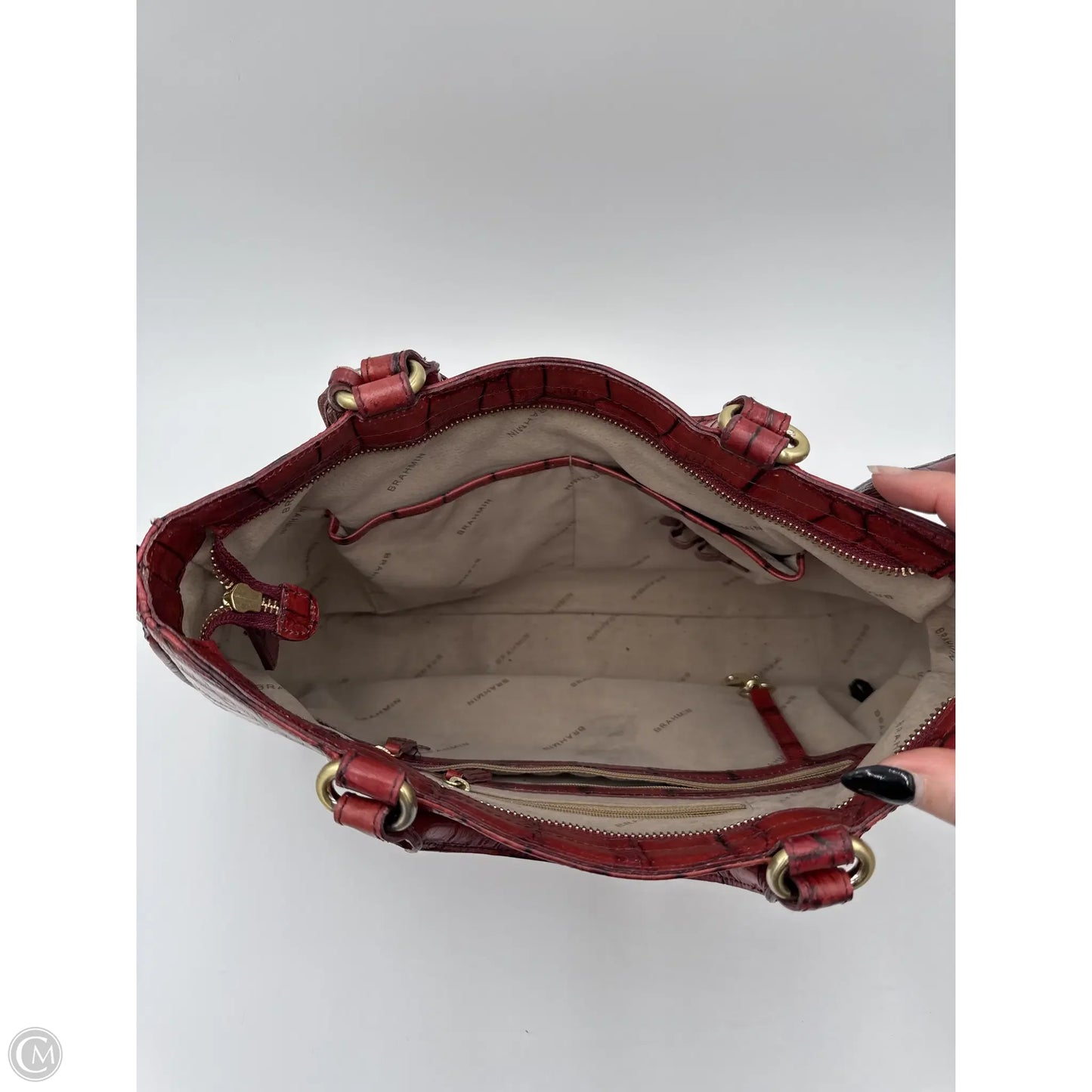 Handbag Designer By Brahmin, Size: Medium