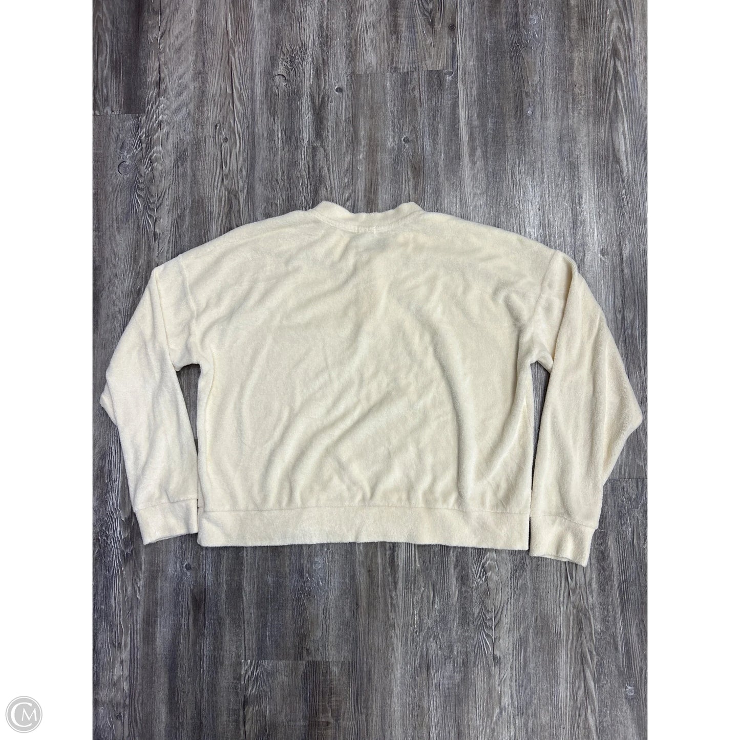 Top Long Sleeve By Cmc In Cream, Size: M